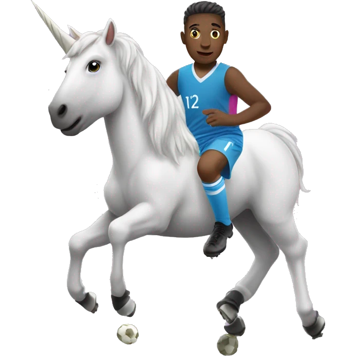 Unicorn soccer player emoji