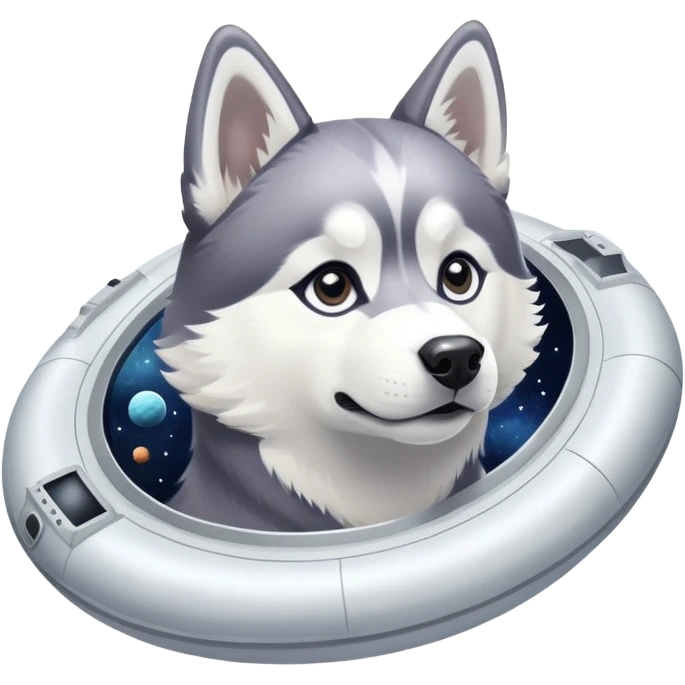 Husky in space emoji
