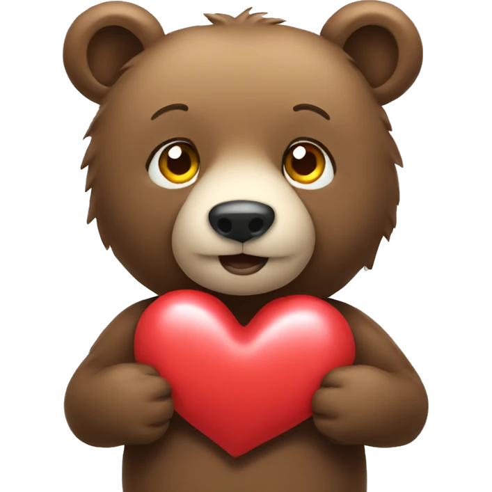 a bear with a heart emoji