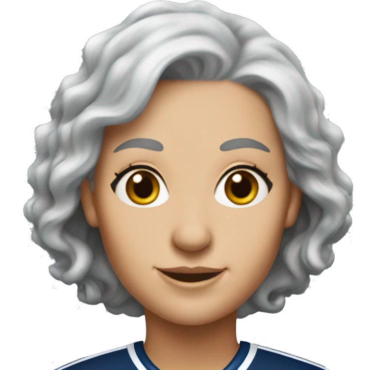 Edmonton Oilers female grey hair emoji
