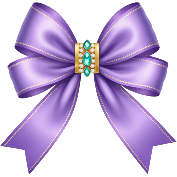 light violet ribbon with jewelry emoji