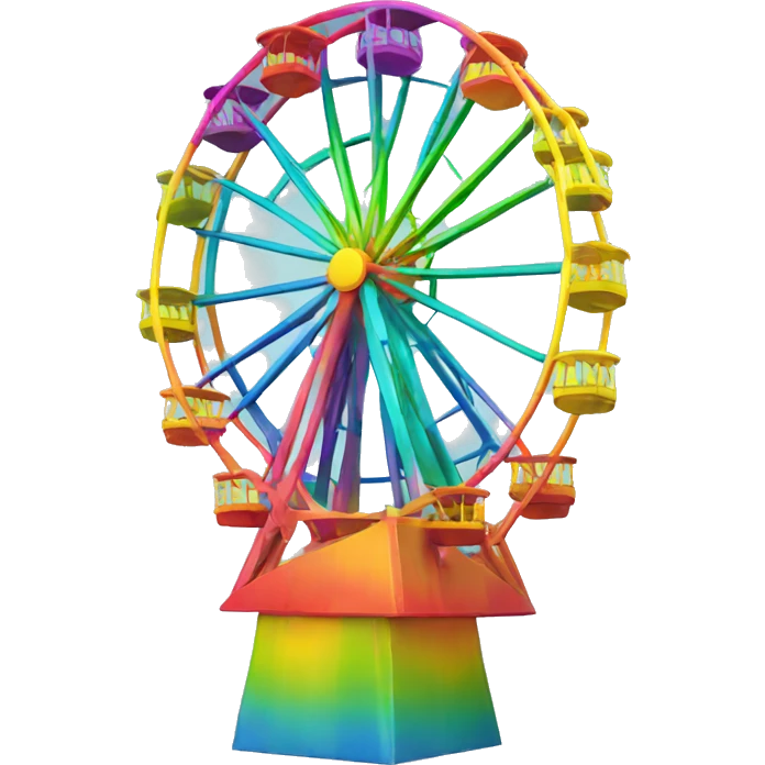 basic rainbow ferris wheel emoji