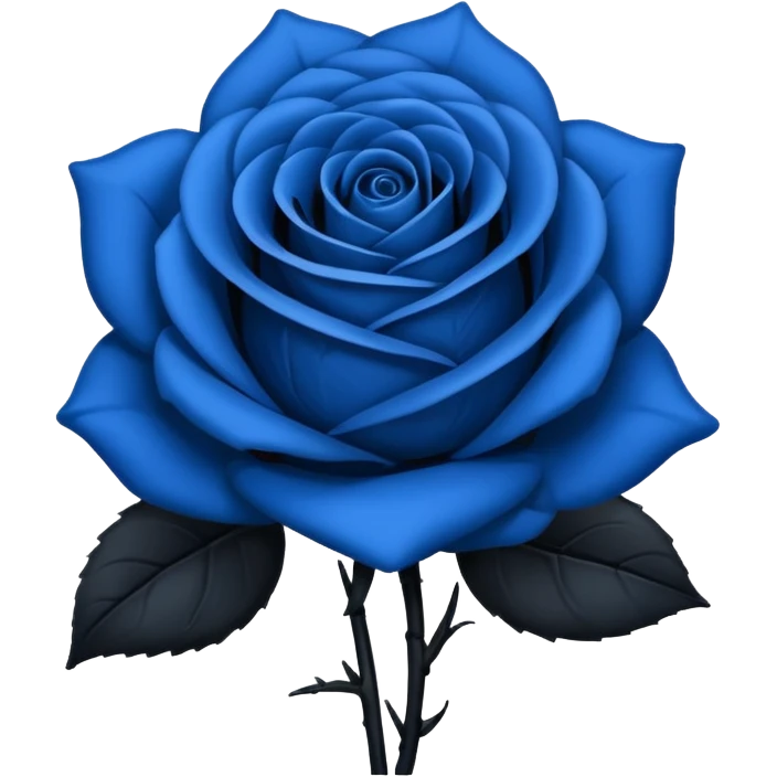 blue-black rose emoji