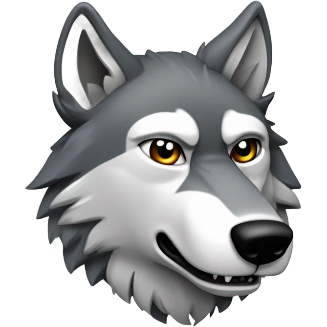 Howling wolf emoji