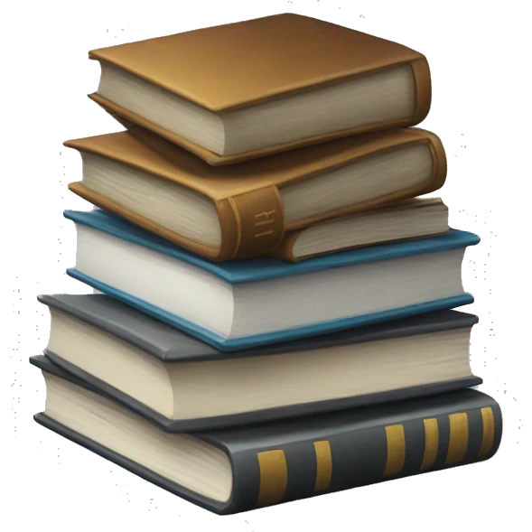 a white stack of books emoji