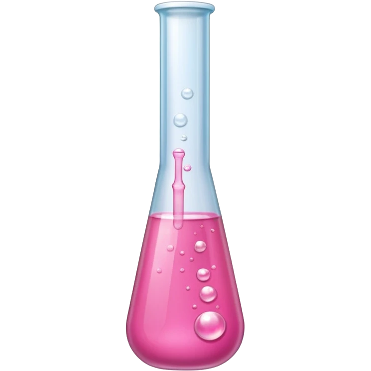 pink liquid in test tube simple bubbling emoji