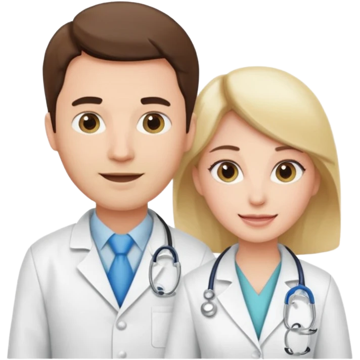Odontólogos hombre y mujer  emoji