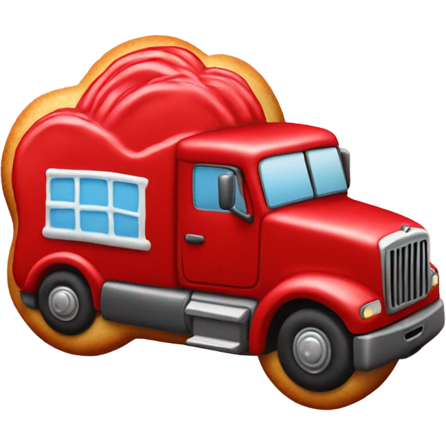 cookie heart with semi truck emoji