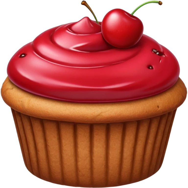 burgundy muffin cherry on top emoji