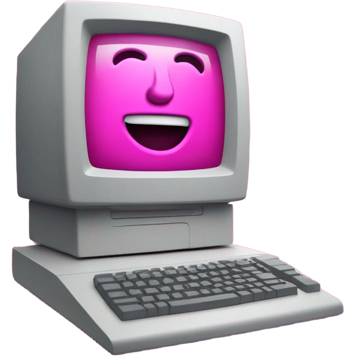 intensive pink color macintosh computer emoji