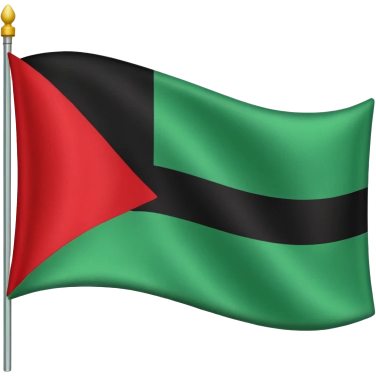 plain Flag with Red, Black and Green horizontal stripes flag   emoji