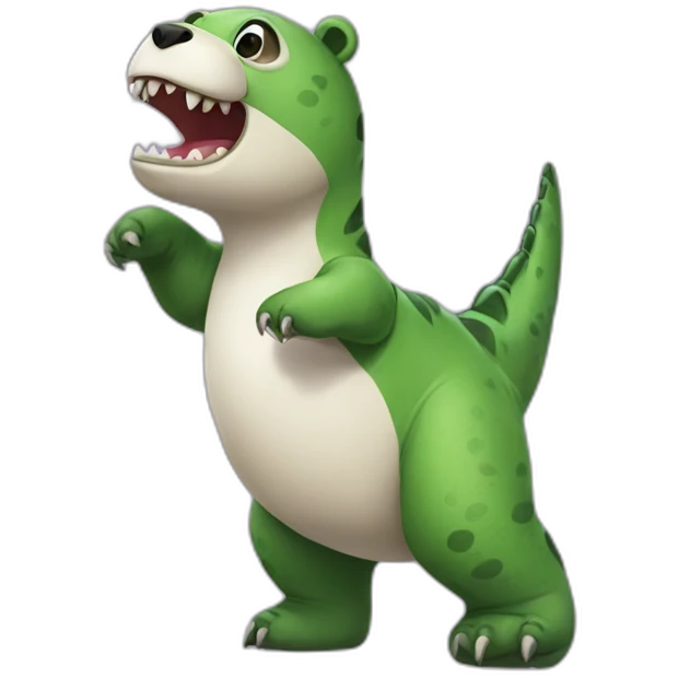 A panda bear mixed with a dinosaur emoji