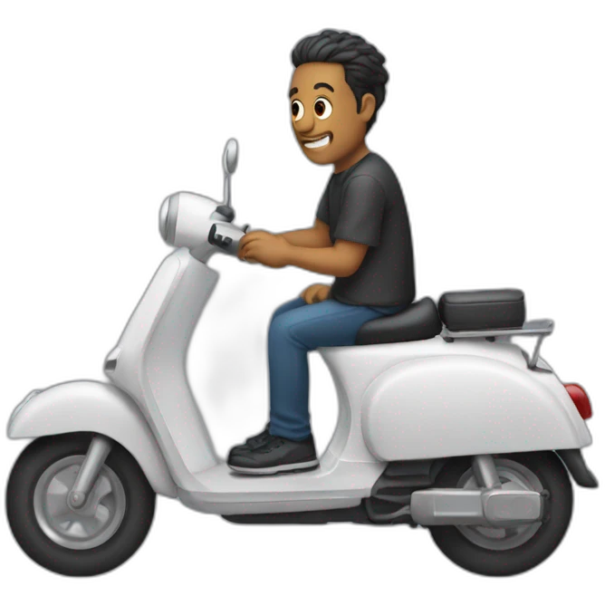 Gustavo sur un scooter emoji