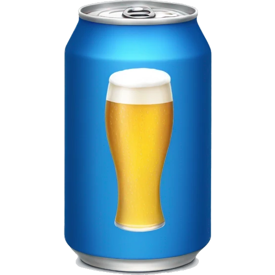 can of beer blue emoji