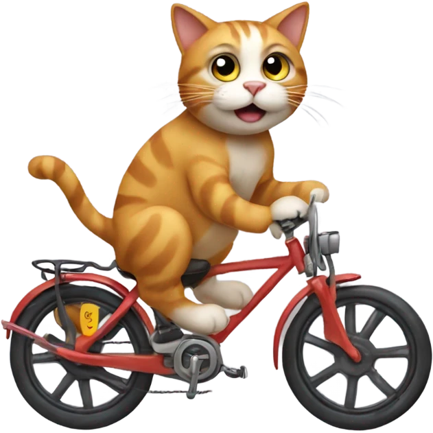 Cat on a bike emoji