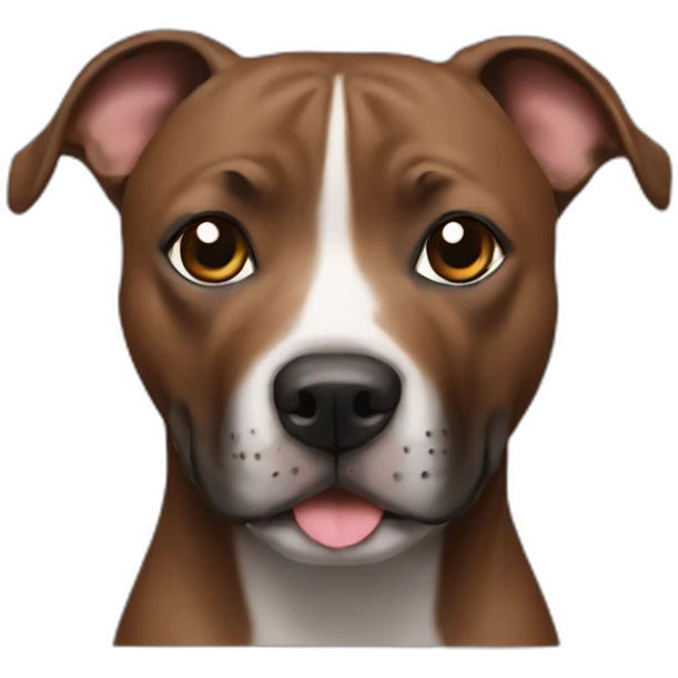 Staffy dog brown emoji