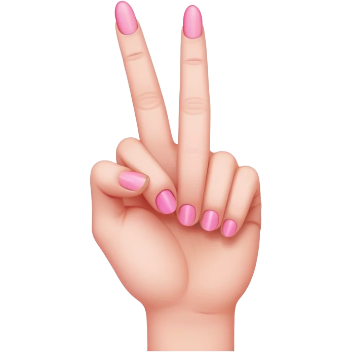 Pink middle finger emoji