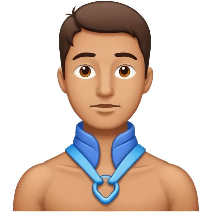 Man with crick in neck emoji
