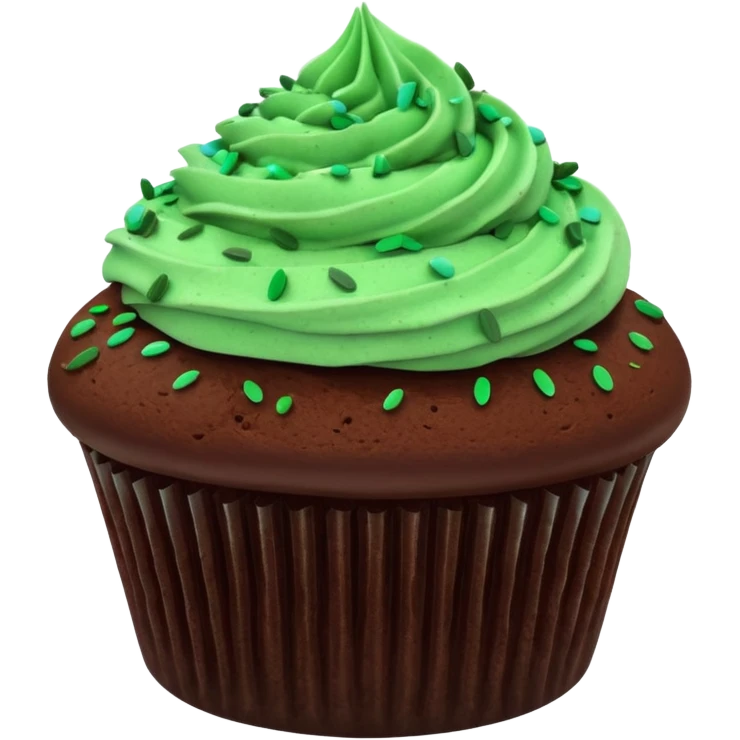 chocolate mint cupcate emoji