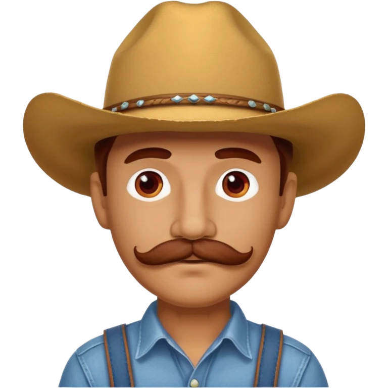 red mustache man with a cowboy hat emoji