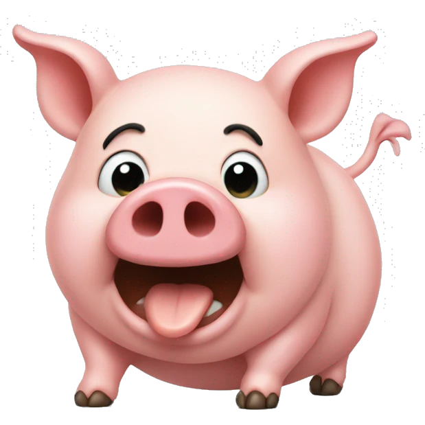 À pig farting emoji