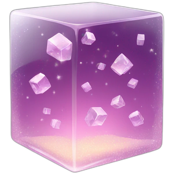 glass cubes with sparkles emoji