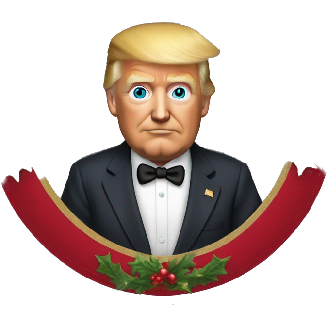 President Trump in Santa’s clothing  emoji