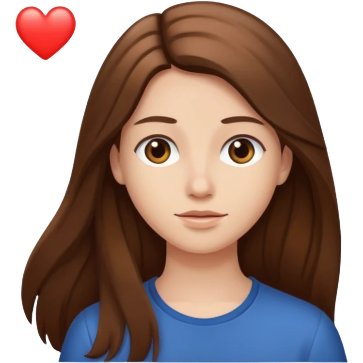 long lenght hair brown emoji