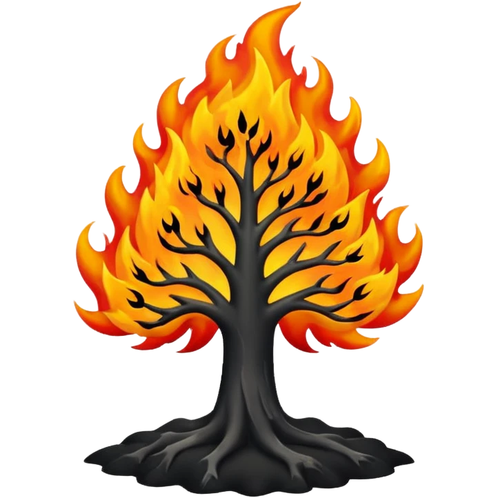 tree on fire emoji