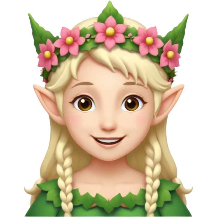 Elf with Flower Crown emoji