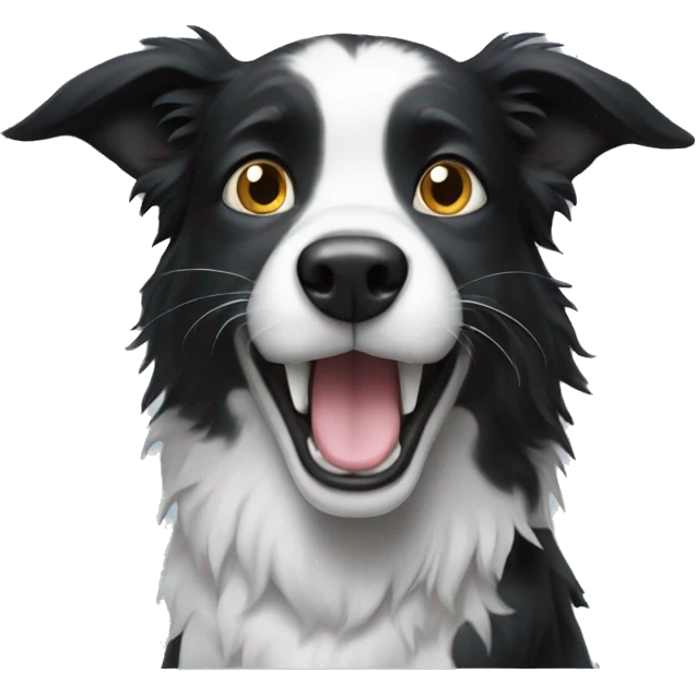 Alien playing with border collie  emoji