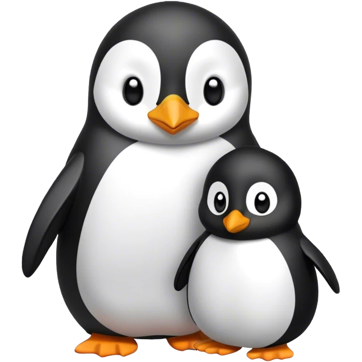 Eine Katze mit einem Pinguin  emoji