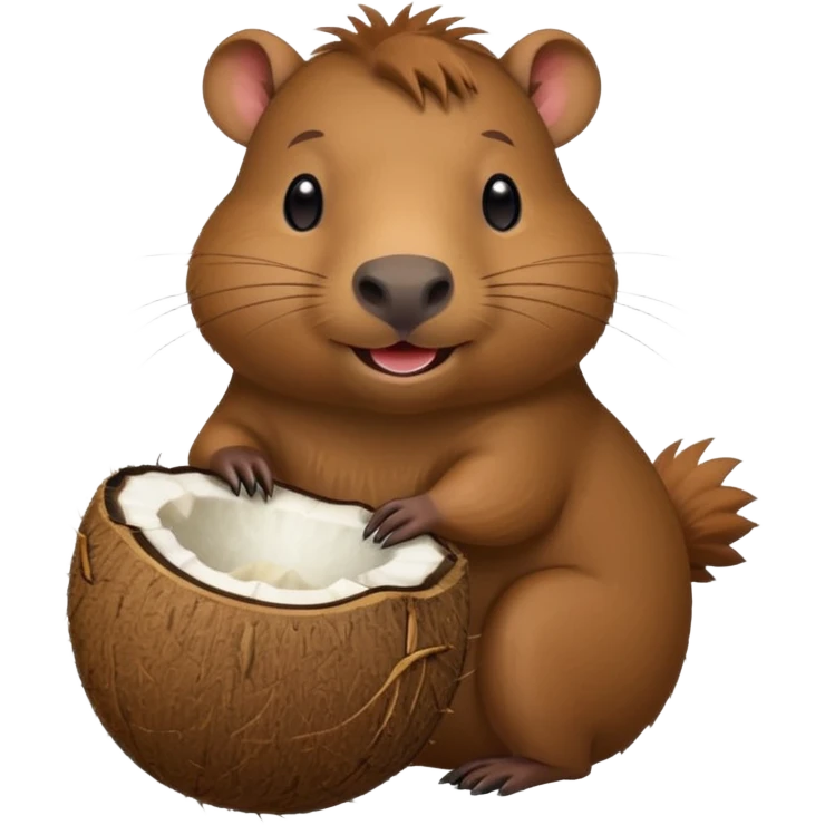 capybara wearing coconut shell  emoji