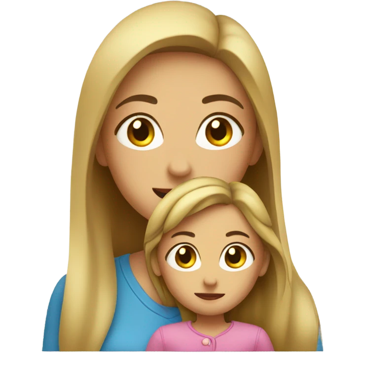 Mom and daughter  emoji