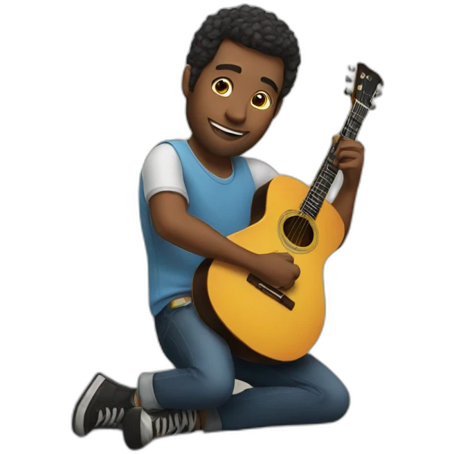 man playing guitar emoji