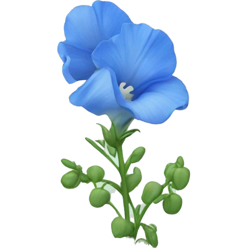 Blue flower sweet pea emoji