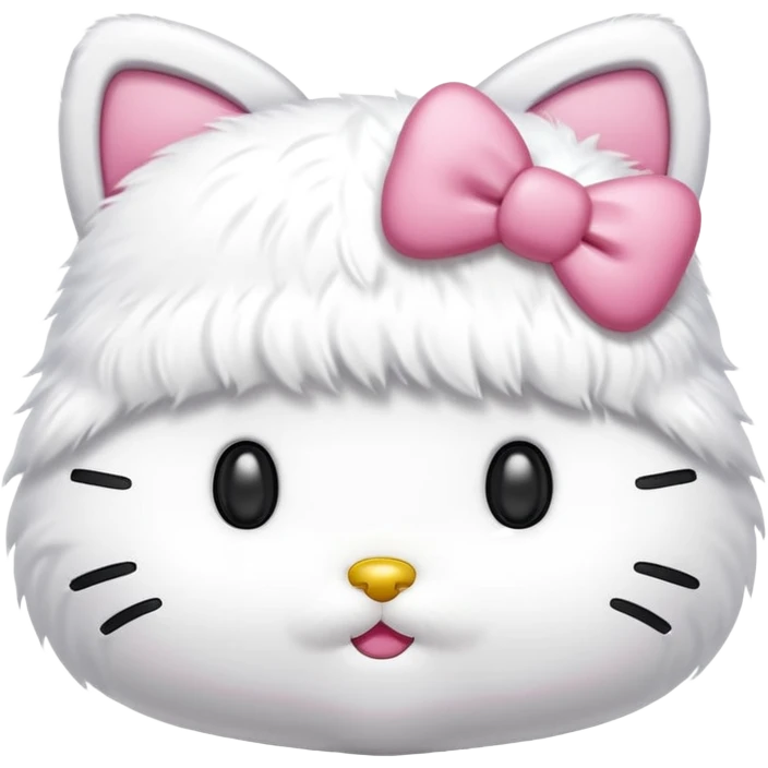 Hello kitty but without a mouth emoji