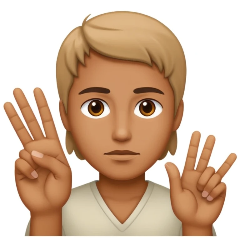 Serious face proclaiming peace emoji