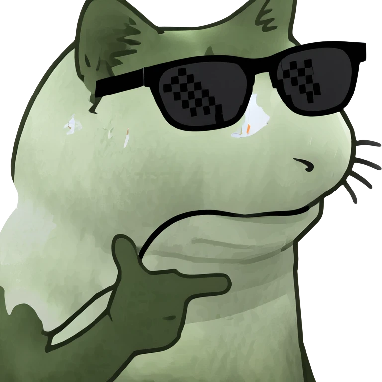 Cat with sunglasses emoji