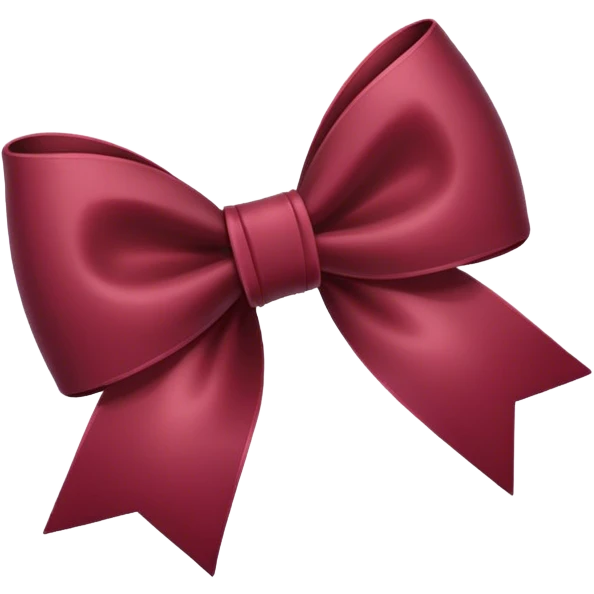 Burgundy bow emoji