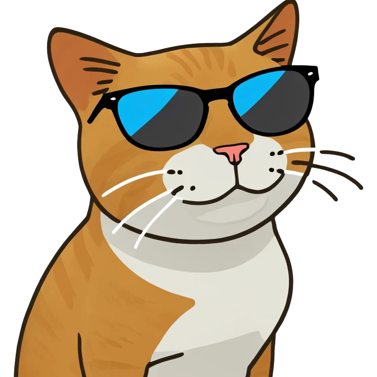 Cat with sunglasses emoji