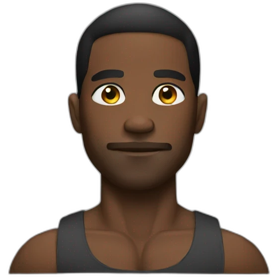 Black man muscle emoji