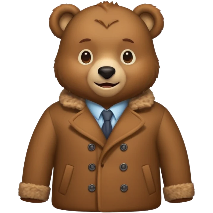 bear wearing coat emoji