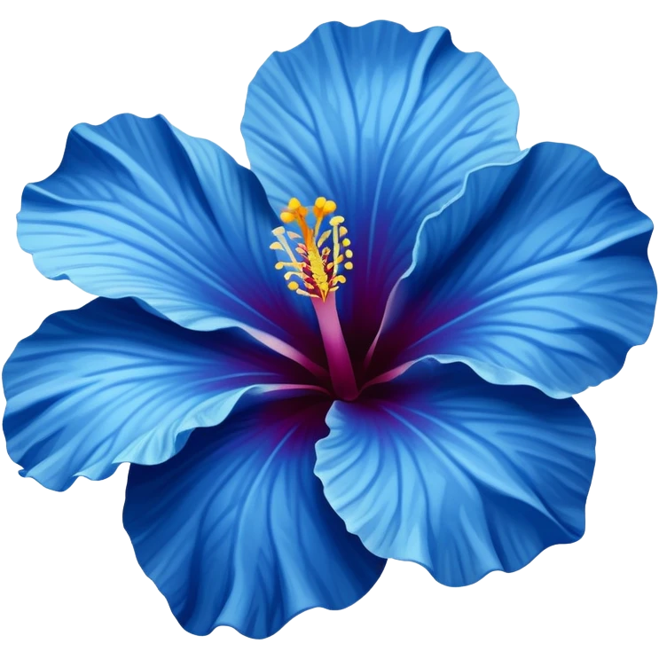 blue hibiscus  emoji