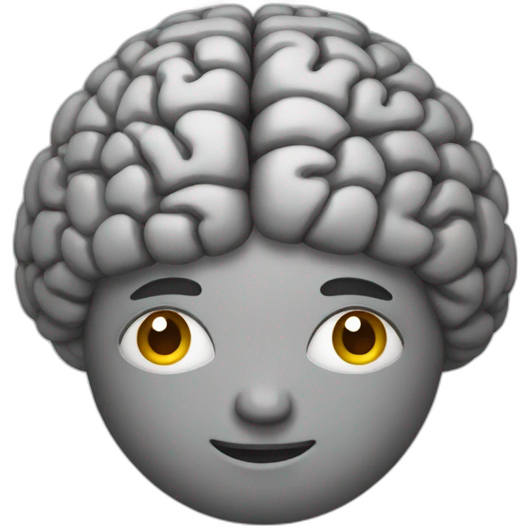 brain gray emoji