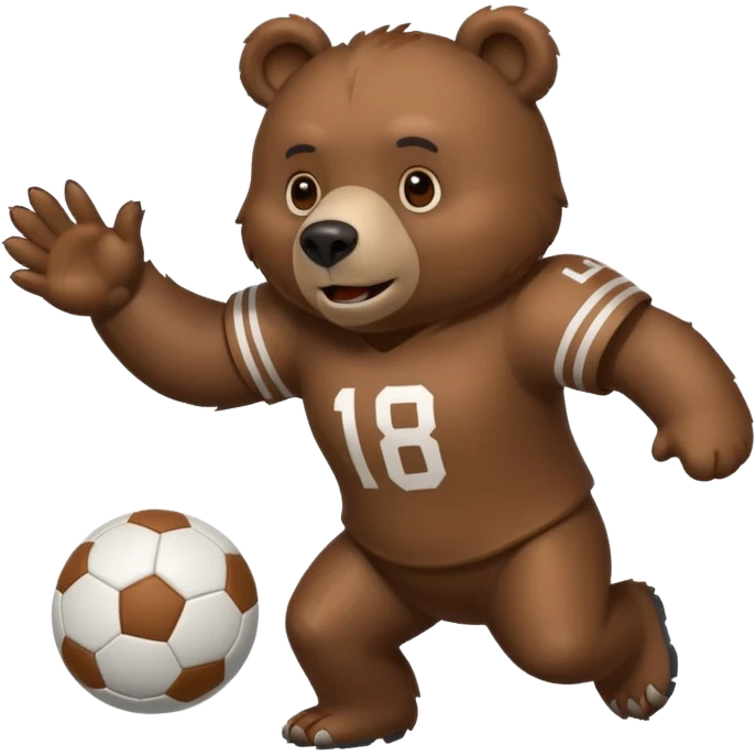 Bear play fotball emoji