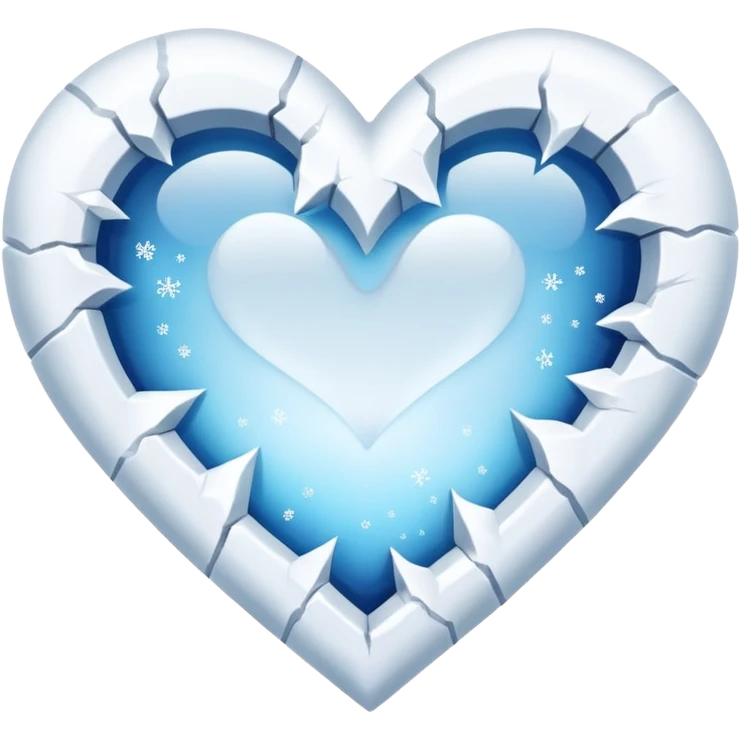 snow heart freezing emoji