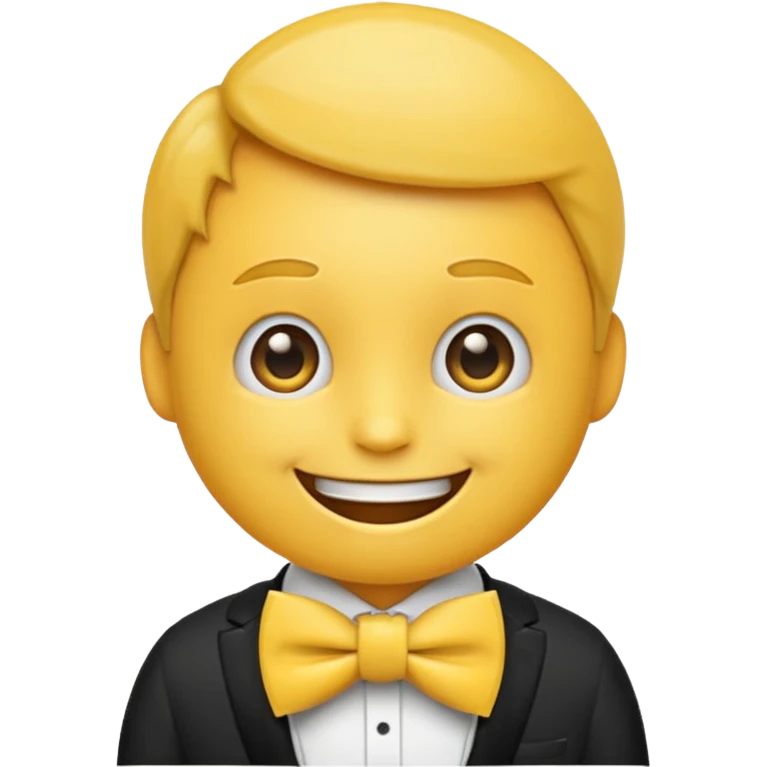 emoji wearing a bow-tie with letters LoL on the Bowtie emoji