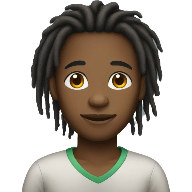 african american boy with dreads emoji