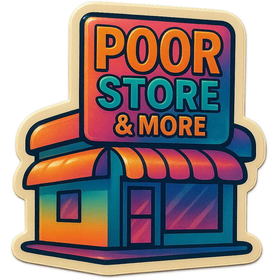 Convince store named Poor Store & More emoji